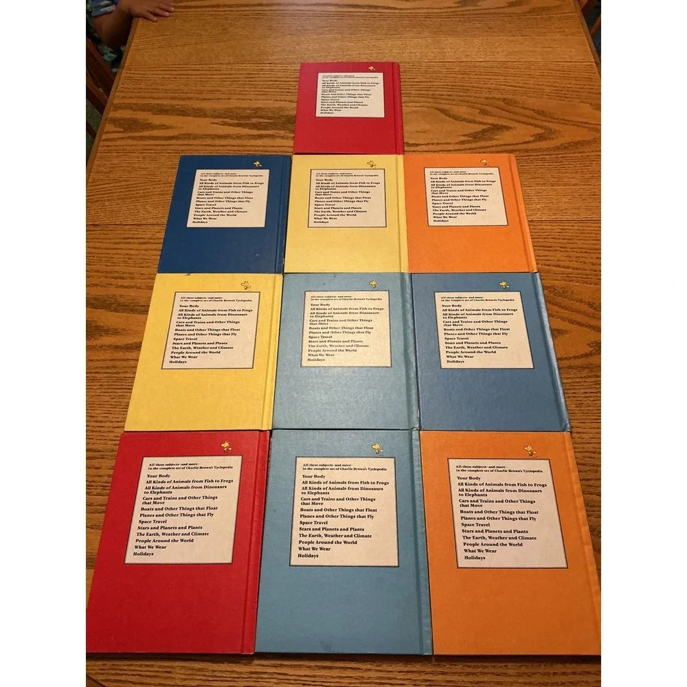 Vintage Charlie Brown's Cyclopedia 10 Books 1980 Funk & Wagnalls Peanuts Snoopy